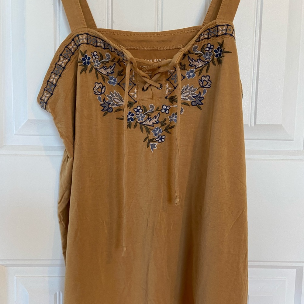 American eagle embroidered tank